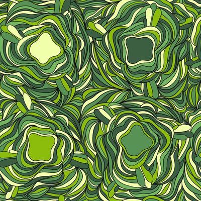 Seamless pattern background with abstract flowers, leaves