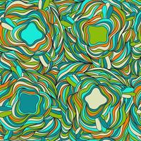Seamless pattern background with abstract flowers, leaves vector
