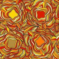 Seamless pattern background with abstract flowers, leaves vector