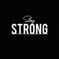 Stay Strong - Inspirational quotes on black background. Motivational words for printing, and for social media post vector