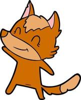 fox cartoon character vector