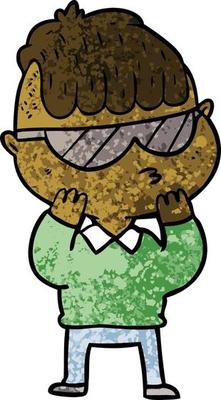 cartoon boy wearing sunglasses