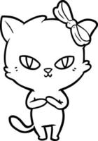 cute cartoon cat vector