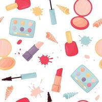 make up accessories kit vector