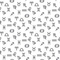 zodiac signs seamless pattern vector