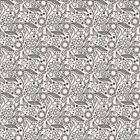 monochrome floral pattern vector