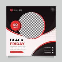 nueva publicación en redes sociales de superventa de viernes negro y plantilla de banner para publicidad. plantilla editable de moda para producto de promoción vector