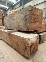 Work in an industrial warehouse. natural wood blocks in lumberyard photo