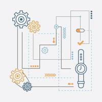 How a Clock Works vector