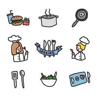 Cooking Doodle Kids vector