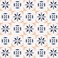 Blue and Orange Porguese Tiles vector