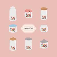 Crystal Packages with Smarties vector