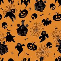 Seamless vector pattern for Halloween design. Cute pattern for greeting cards, covers, invitations, textile