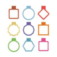 Geometric Set of Tags vector