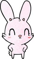 cute cartoon rabbit vector