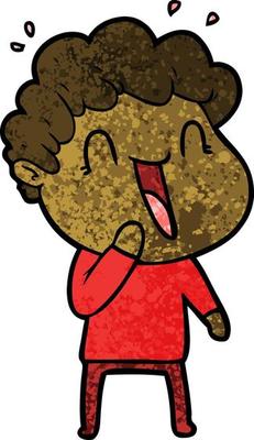 cartoon happy man