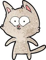 happy cartoon cat vector