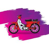 motorcycle retro vector