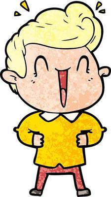 cartoon excited man