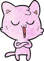 cartoon cat singing vector