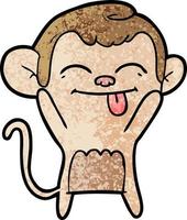 funny cartoon monkey vector