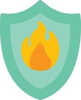 icono plano de protección contra incendios vector