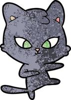 lindo gato de dibujos animados vector