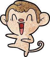 cartoon laughing monkey vector