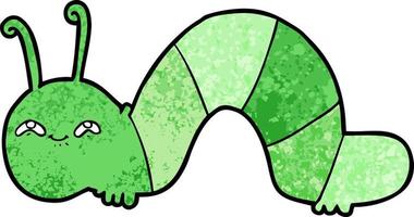 cartoon happy caterpillar vector