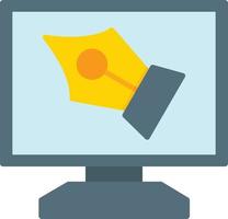 Monitor Flat Icon vector