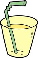 cartoon drink with straw vector