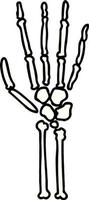 cartoon skeleton hand vector