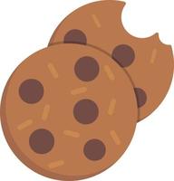 icono plano de galletas vector