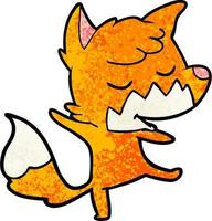 friendly cartoon fox vector