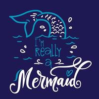 in really a mermaid vector