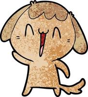 cartoon laughing dog vector