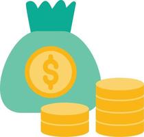 Money Bag Flat Icon vector