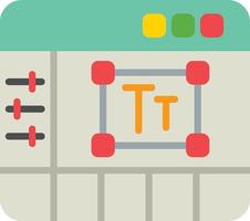 icono plano del editor de texto vector