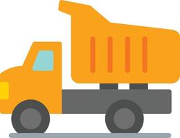 Dumper Truck Flat Icon vector