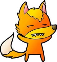 fox cartoon character vector