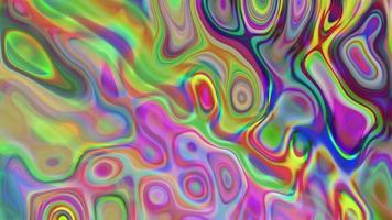 Abstract multicolored iridescent background with waves. video