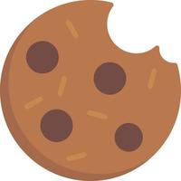 icono plano de galletas vector