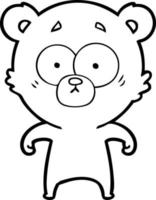 surprised bear cartoon vector