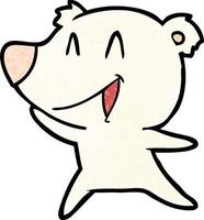 laughing polar bear cartoon vector