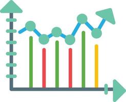 icono plano ascendente vector