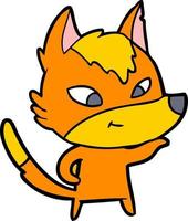 fox cartoon character vector