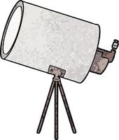 cartoon big telescope vector