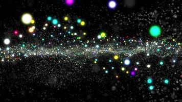 Glowing Motion Background, night abstract, bright effect motion, light design, dust glittering, particle shiny wave, dark futuristic, galaxy glamour, glitter, glow, luxury, shine spark, bokeh, energy video