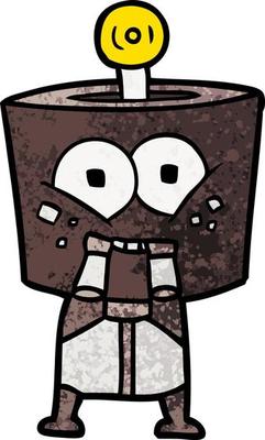 happy cartoon robot