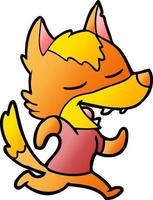 fox cartoon character vector